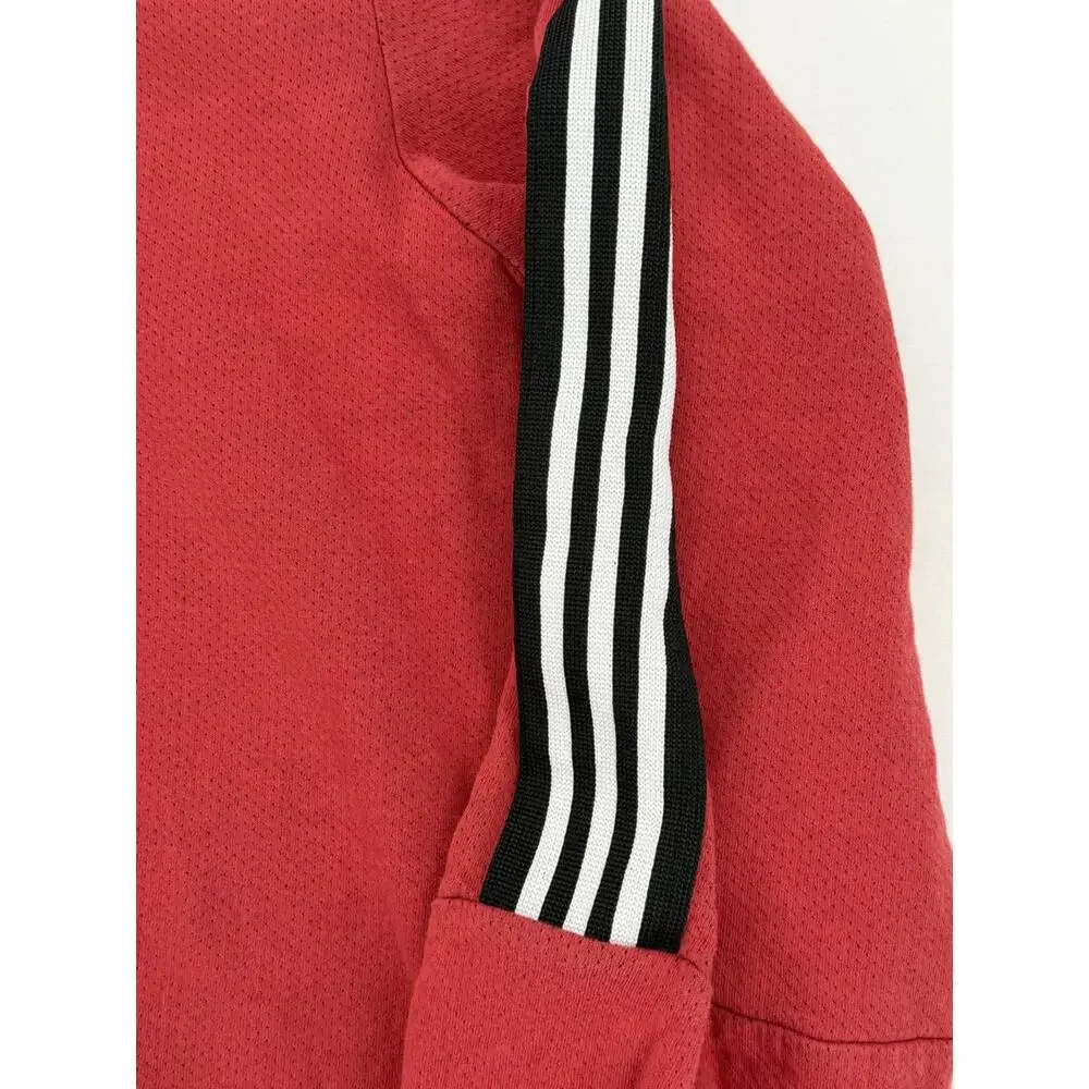 Adidas Red Washed Hoodie Pullover XL Athletic‎ Casual Cotton Blend